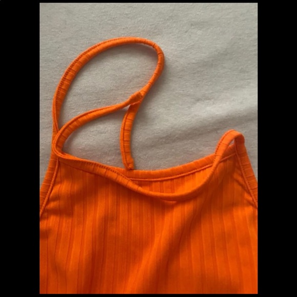 Neon Halter Ribbed Dress Medium - Picture 5 of 5